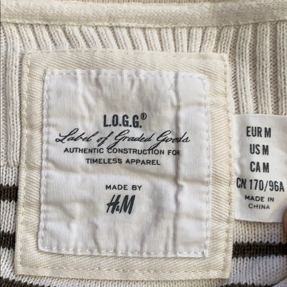 Olive striped sweater top - Picture 3 of 3